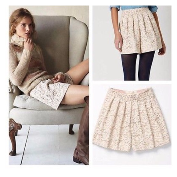 Anthropologie Pants - Anthropologie Lauren Moffatt Lace Lined Shorts